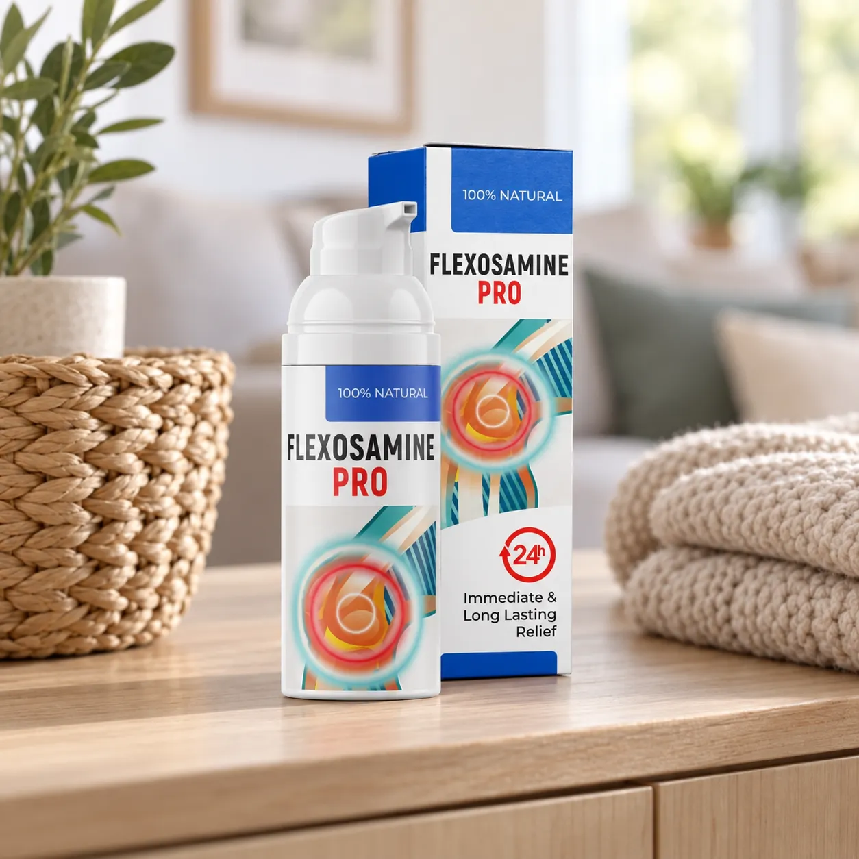 Flexosamine PRO — Verpackung im Alltag